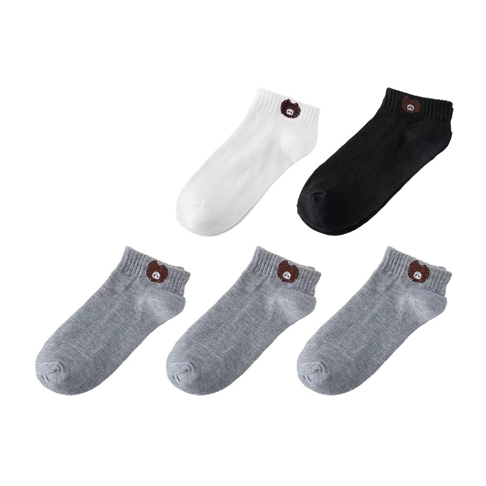 Set 5 perechi de sosete pentru dama, SS120, Multicolor, marime universala (35-39)