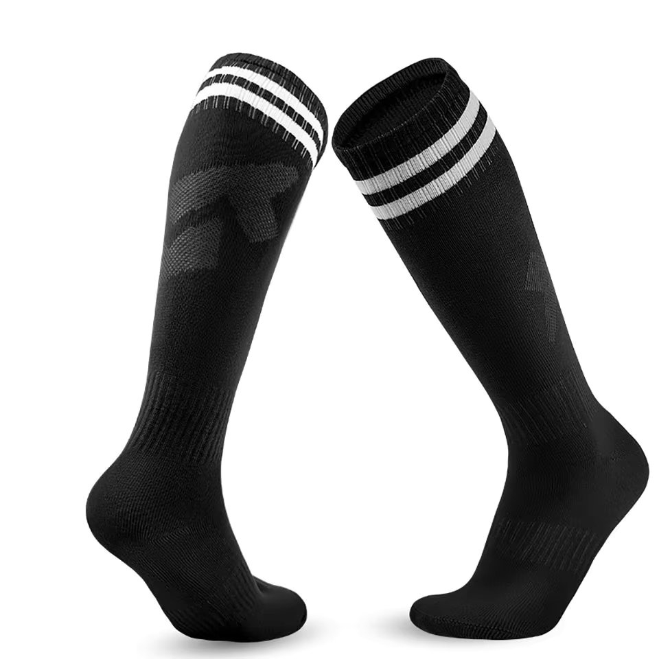 Sosete lungi pentru dama, SS081, Negru/Alb, marime universala (35-39)