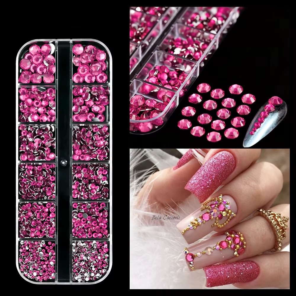 Strasuri unghii Marquise, RHINE53, Fucsia