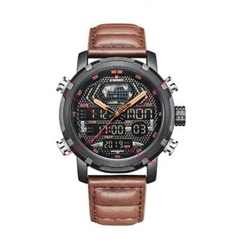 Ceas pentru barbati NAVIFORCE, CS1197, curea piele, maro