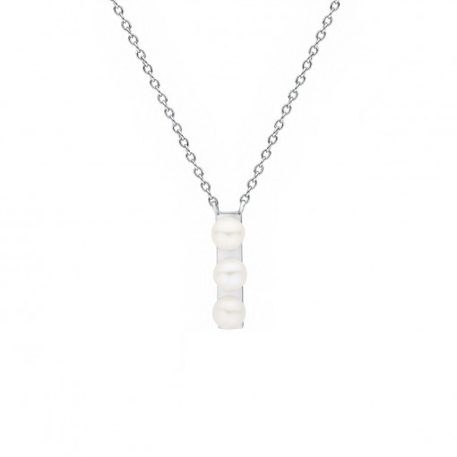 Colier argint 925 cu perle naturale albe JW378