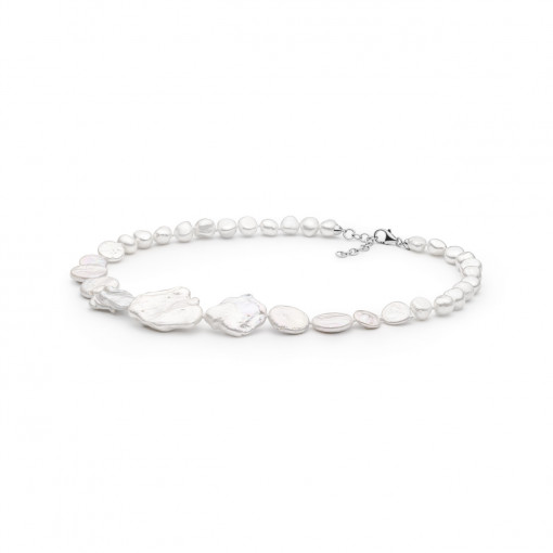 Colier perle naturale albe JW396