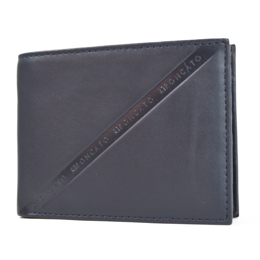 Portofel pentru barbati Roncato PT710, protectie RFID, piele naturala, albastru inchis