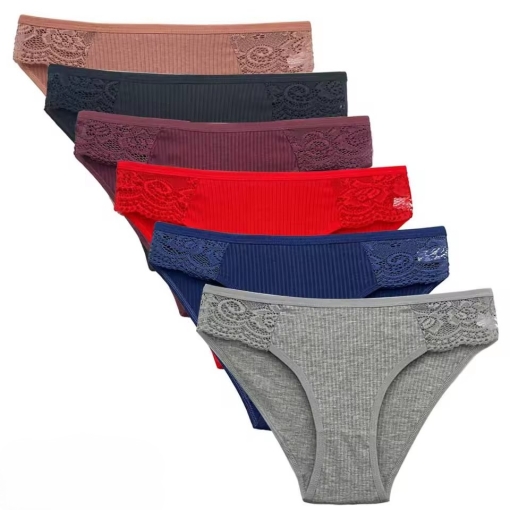 Set 6 perechi de chiloti pentru dama, CH069, Multicolor