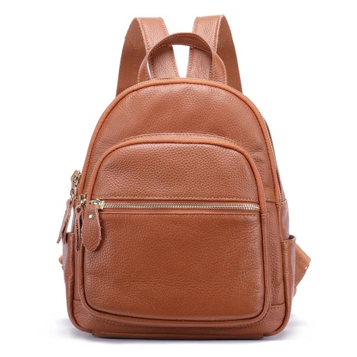 Rucsac pentru dama, Abana GT2004, piele naturala, Maro