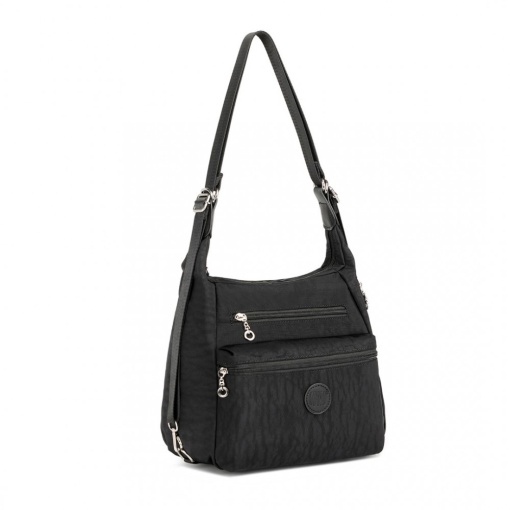 Geanta dama Gianna GT1786, material textil, Negru