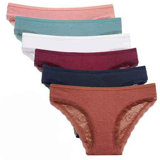 Set 6 perechi de chiloti pentru dama, CH065, Multicolor