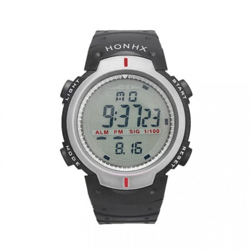 Ceas Barbatesc HONHX CS871, curea silicon, digital watch, functie cronometru, alarma