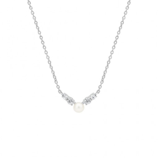 Colier argint 925 cu perla naturala alba, JW481