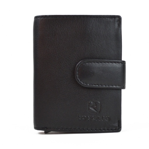 Portofel Roncato PT698, protectie RFID, piele naturala, negru