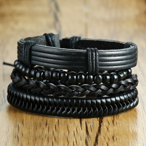 Bratara barbati, BT35, model clasic, Negru