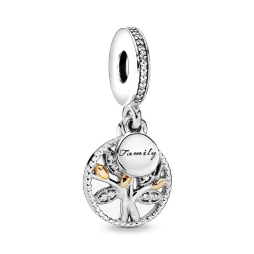 Charm/talisman argint 925, JW1141, model copac, placat cu rodiu