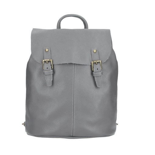 Rucsac dama Salita GT617, piele naturala, gri