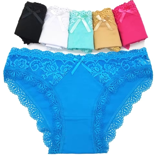 Set 6 perechi de chiloti pentru dama, CH066, Multicolor
