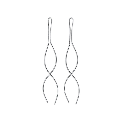 Cercei lungi argint 925, JW1074, model elegant, placati cu rodiu