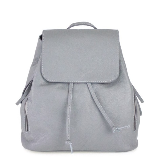 Rucsac dama Zelinda GT1199, piele naturala, gri