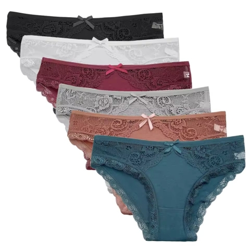 Set 6 perechi de chiloti pentru dama, CH067, Multicolor