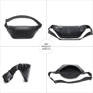 Borseta pentru barbati, Anderin GT3799, piele naturala, model negru - Img 4