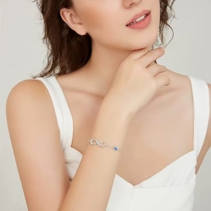 Bratara din argint 925 pentru dama, JW1846, model infinit, placata cu rodiu - Img 2