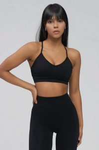 Bustieră Sport Push-Up cu Bretele Versatile,53611, negru - Img 3