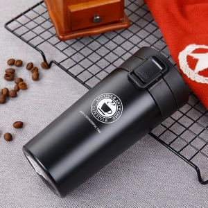 Cana Termos Premium din Inox cu Capac Flip 380 ml, TRM017, Negru - Img 8
