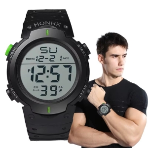 Ceas Barbatesc HONHX CS581, curea silicon, digital watch - Img 2