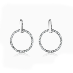 Cercei argint 925, JW1780, model elegant, placati cu rodiu