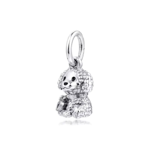 Charm/talisman argint 925, JW1118, model catel, placat cu rodiu - Img 3