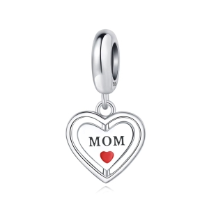 Charm/talisman argint 925, JW1661, model Mom, placat cu rodiu