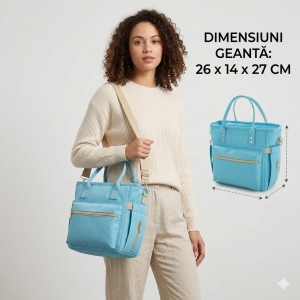 Geanta dama, Mireya GT3572, Albastru deschis - Img 2