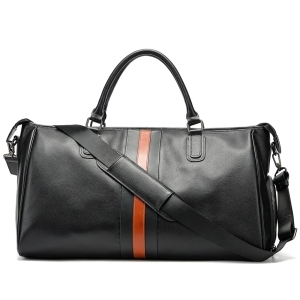 Geanta de calatorie, Alviro GT3803, piele naturala, Negru