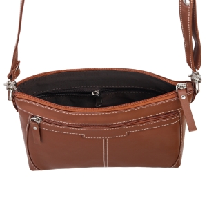 Geanta de dama, Claudie GT3883, piele naturala, Cognac - Img 3