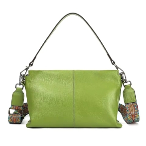 Geanta de dama, Isabela GT3819, piele naturala, Verde