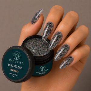 Gel UV Constructie Unghii HEMA/TPO FREE, Marquise, Glitter BNG1209, 30 g - Img 2