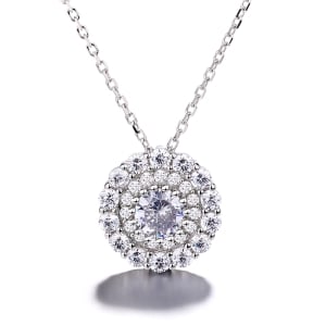 Lantisor argint 925, JW1238, model elegant, placat cu rodiu - Img 1