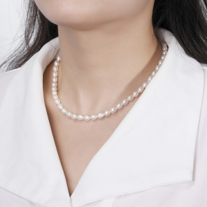Lantisor argint 925, JW1538, model perla, placat cu aur - Img 2