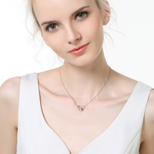 Lantisor argint 925, JW1697, model Mom, placat cu rodiu - Img 2