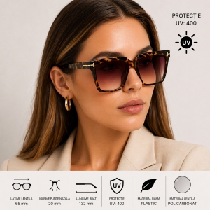 Ochelari de soare pentru femei, SG071, Leopard - Img 2