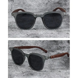 Ochelari de soare unisex, SG122, Gri mat - Img 2