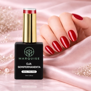 Oja semipermanenta HEMA/TPO FREE, Marquise, Pure Color JY139, 15 ml - Img 2