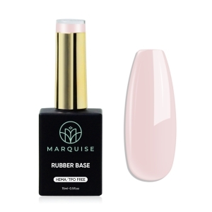 Rubber base pentru unghii Marquise Cover CBB017, roz nude, HEMA free, 15 ml