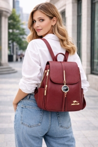 Rucsac dama Adelaide GT2199, Bordo - Img 2