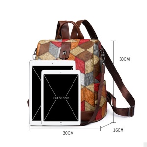 Rucsac dama Delis, Asteria GT2584, antifurt, Multicolor - Img 5