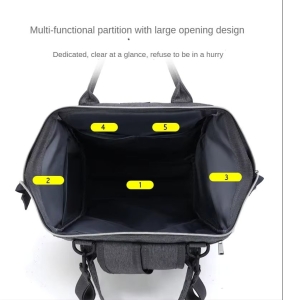 Rucsac multifunctional pentru mamici, Mavina GT3693, Gri - Img 5