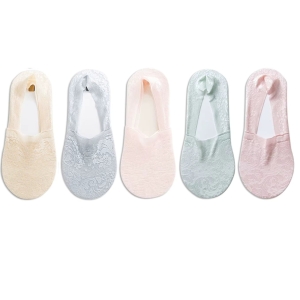 Set 5 perechi de sosete pentru dama, SS103, Multicolor, marime universala (35-39) - Img 1