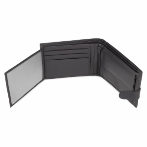 Set cadou pentru barbati, Portofel + Curea, piele naturala, model elegant, SET40, Negru - Img 6