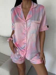 Set pijama dama din doua piese, cu nasturi – 2500134, Blush Glow
