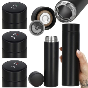 Termos Inteligent din Inox, cu Afișaj LED, 500 ml, TRM04, Albastru - Img 10