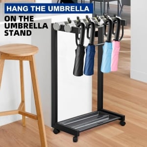 Umbrela pliabila pentru ploaie si soare, 10 spite, diametru 105 cm, protectie UV, UMB013, Neagra - Img 7