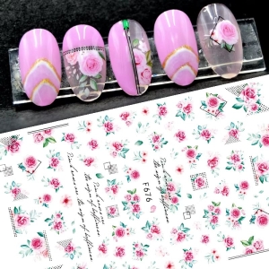 Abtibilduri unghii Marquise, STICKER34, Roz